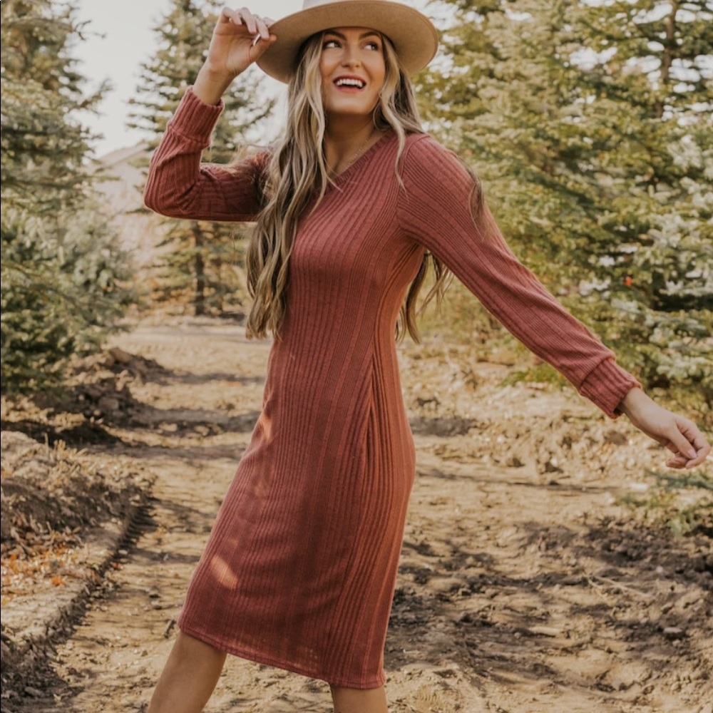 Textured midi dress